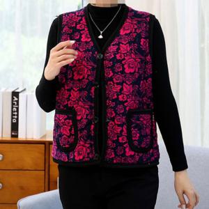 [리빌모아]여자 꽃무늬 융털안감 방한 김장 조끼 DMESW-VEW-STS1