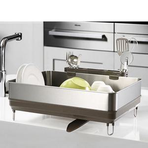 스토피아 프리미엄 수저통 스텐 식기건조대 1단 A형 다크그레이