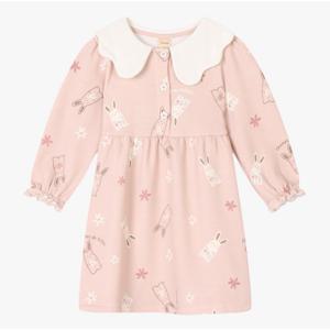 [치크(키즈)]토끼 전판나염 원피스 CKOM24T2G