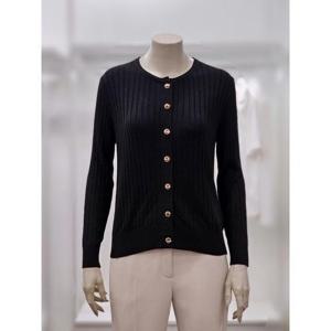 프렐린 세이브존02 블랙라운드넥골지가디건 RWC253040