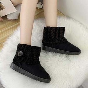 니트 앵글 부츠 스웨이드 겨울 여성 신발 데이트 패션