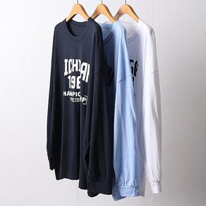 나야홍 / 빅사이즈티 F337L601 1968오버핏면긴팔티 NS