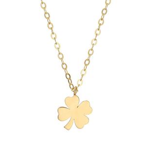 [GB] 럭키 네잎클로버 일체형 14K GOLD 목걸이 LN13092