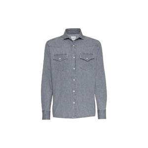 25 FW Brunello Cucinelli 웨스턴 데님 셔츠 MH1924008C8374 TP449495469