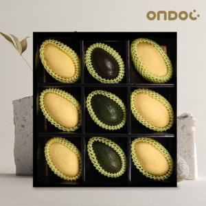 [온도씨]프리미엄 혼합 수입과일 선물세트 5호(총2.2kg내외/남독마이망고 M 6과+아보카도3과)