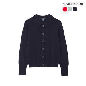 [홈쇼핑인기]마예도르 라쿤 울 블렌드 카라 버튼 가디건