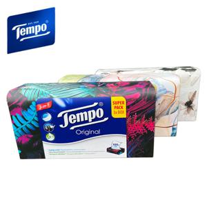 템포 갑티슈 4겹 100매 3개 곽티슈 갑 콧물 미용휴지 화장지 독일