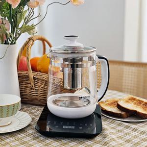 [304스텐 티망으로 편리하게 우려먹을수 있는] 키친아트 보온 티포트 유리주전자 KK-1705T / 온도표시