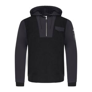 [까스텔바작] 남성 후드 하이브리드 반집업 니트_BGDSSW001BK