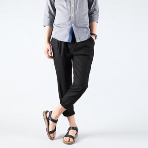 [리빌모아]남자 시원한 9부 린넨 밴딩 팬츠 DJ2-SLS-SDON1846-네