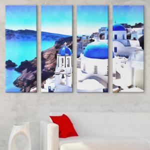 아트박스/꾸밈 cz266-수채화로만나는산토리니_대형노프레임세트_