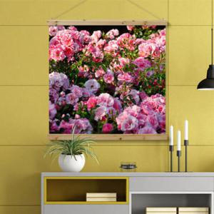 아트박스/꾸밈 ca439-우드스크롤_90CmX90Cm-핑크장미꽃