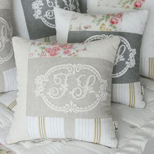 아트박스/앤코튼 로맨틱패치 사각 쿠션(솜 포함) 50x50