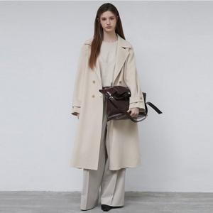 플라스틱아일랜드  (PR4TC082) 울100 더블 버튼 핸드메이드 코트