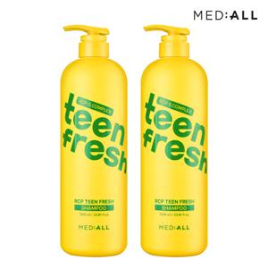 메디올 청소년샴푸 틴프레시 1000ml 2개(사춘기 학생비듬 학생샴푸) 대용량
