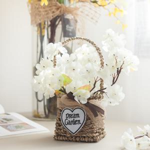 벚꽃 조화 바구니 가든 set 25cm 2컬러 인테리어 봄 테이블 장식 소품 행사 꾸미기
