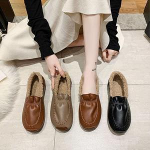 여성 겨울 털 로퍼 단화 A08