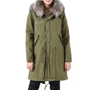 미스터앤미세스 라쿤 퍼 래빗 모피 야상 자켓 카키 PK1002S C2 C8003