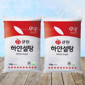 큐원 하얀 설탕 3kg X 2개/백설탕 흰설탕 원당