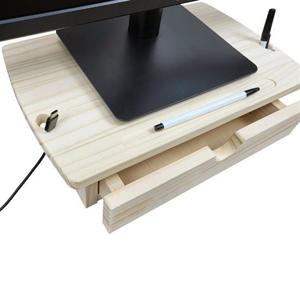 우드핏 RS 원목 모니터 받침대 1단 서랍장 미니