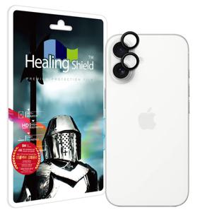 아이폰16/플러스 카메라 렌즈 프레임 강화유리 블랙