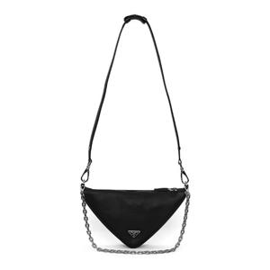 [스크레치 B] 프라다 1BC543 2BYA F0002 그레이스 럭스 트라이앵글 엠보싱 로고 미니 숄더백 타임메카