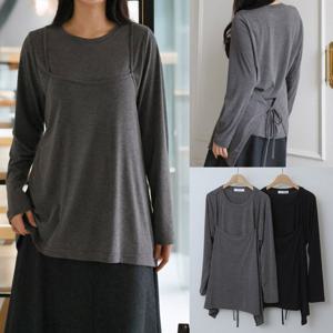 나야홍 / 위쉬몰 WB 앞치마나시두겹티셔츠(X040H601) 빅사이즈