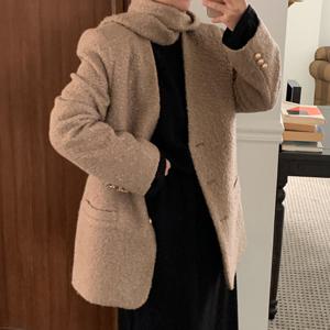 나야홍 / 아이우먼 쓰리버튼뽀글타이자켓 MOX035M601 빅사이즈