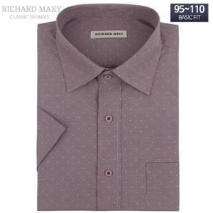 [일반핏/반팔] 와인 잔체크 반팔 와이셔츠 - SMA1295