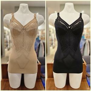 [와코루] 똥뱃살 잘잡아주는 체형보정 와이어 바디쉐이퍼AB컵 (WBTM101AB-SK BK)