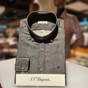 듀퐁셔츠 SE4SM21LS336SDY 24SS 컴포터블 라인 순면 버튼다운 캐쥬얼 슬림 핏 긴팔 셔츠