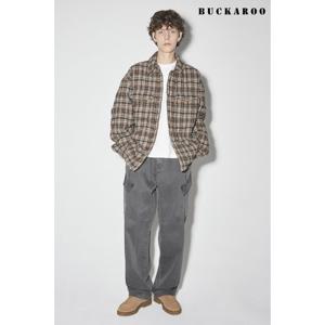 [버커루]남자 밴딩 바지 사선포켓 가먼트다잉 와이드 카고 팬츠(B255PT310P)