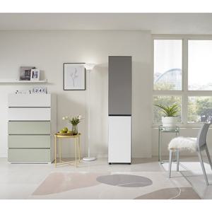 데코라인 비크 틈새장 주방 수납장 베란다 냉장고장 다용도 그릇장 400 그레이 방문설치