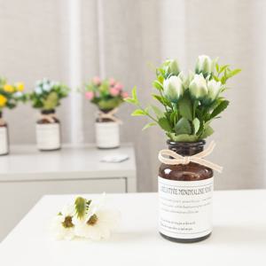 장미 조화 화병 Aset 18cm (DIY) 5컬러 인테리어 꽃 테이블 장식 소품 꾸미기