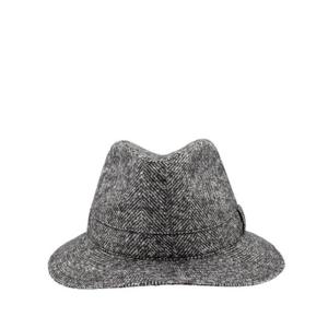 보르살리노 헤링본 패턴 페도라 모자 B34303E0041 174B TP946066221