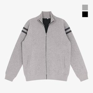 클라우스 남성 기모안감 골프 니트집업 자켓 KLFMOT4433_GY IS