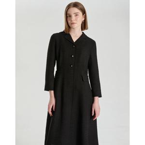 닥스 여성 26SS 블랙 솔리드 긴팔원피스 DLDR6A102BK