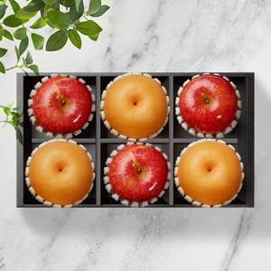 [2월4일 순차출고] 프리미엄 사과 배 과일 혼합 선물세트 (사과3,배3)