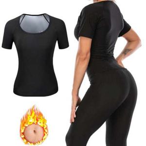 땀나는옷 빅사이즈 여자 운동복 땀복 반팔티 바디 슬리밍 상의