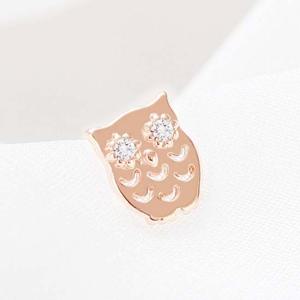 14K 금침 큐빅 수리 부엉이 피어싱