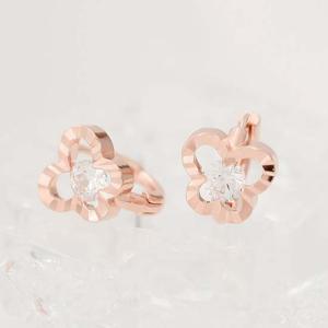 14K 금침 로즈골드 컷팅 나비 큐빅 귀찌 링피어싱