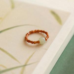 비즈 수공예 소원반지 스타일 행운 대나무 검지반지