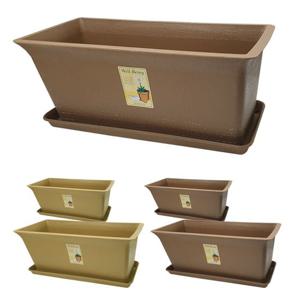 웰빙 직사각 화분 토분느낌 플라스틱화분 2종