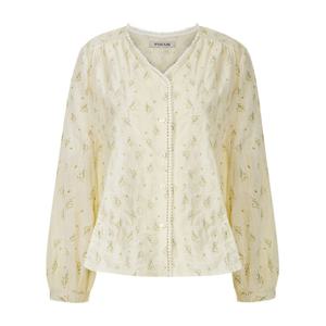 [포커스]내추럴 링클 플라워 블라우스 PBVFF6S1BL5071