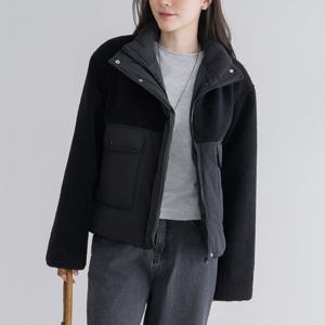 엄마옷 마담4060 모던베이직 뽀글이배색패딩점퍼 중년여성 데일리 -ZJP2601006-