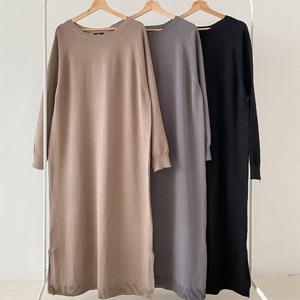 나야홍 / 빅사이즈원피스 T447L601 베이직라운드루즈원피스 AR