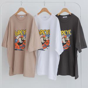 나야홍 / 빅사이즈티 X051L601 세일러맨라운드티셔츠 NS