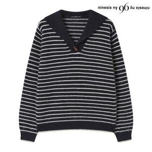 [나인식스뉴욕]세일러 카라 스트라이프 긴팔 니트 (NP4KT003L0)