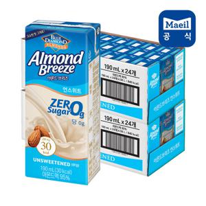 아몬드브리즈 언스위트 제로슈가 190ml 48팩