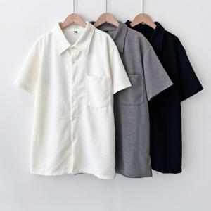 [리빌모아]남자 여름 캐주얼 반팔 남방 셔츠 DJ-SHH-SKQQDT2403-